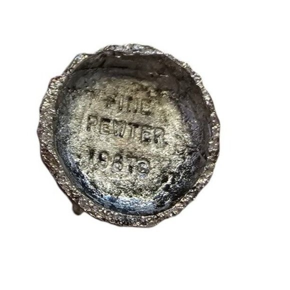 Fine Pewter Miniature Eagle Raised Wings 1987 Vintage Highly Detailed 3" Figure - Picture 2 of 7